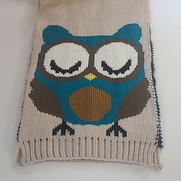 Bay Sky OWL SCARF one size  Warm 100% acyrlic - Picture 2 of 7